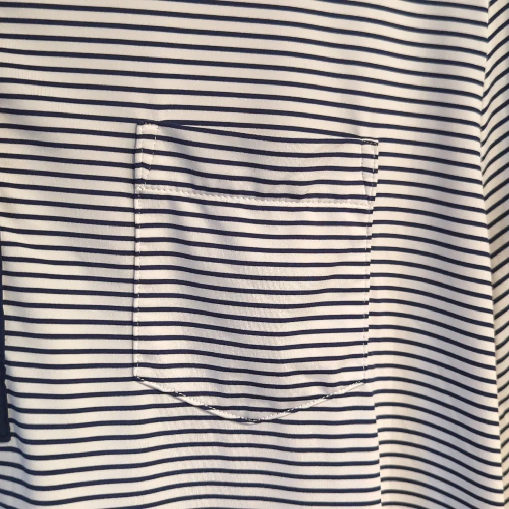 Vacation Golf Ralph Lauren X Active Wear XL Polo White Blue Striped Nautical